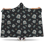 Cartoon Mummy Pattern Print Hooded Blanket