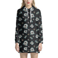 Cartoon Mummy Pattern Print Pullover Hoodie Dress