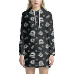 Cartoon Mummy Pattern Print Hoodie Dress