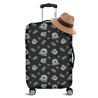 Cartoon Mummy Pattern Print Luggage Cover