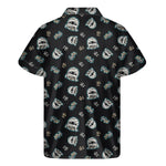 Cartoon Mummy Pattern Print Men's Short Sleeve Shirt