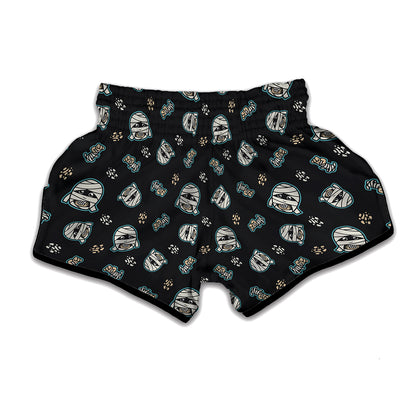 Cartoon Mummy Pattern Print Muay Thai Boxing Shorts