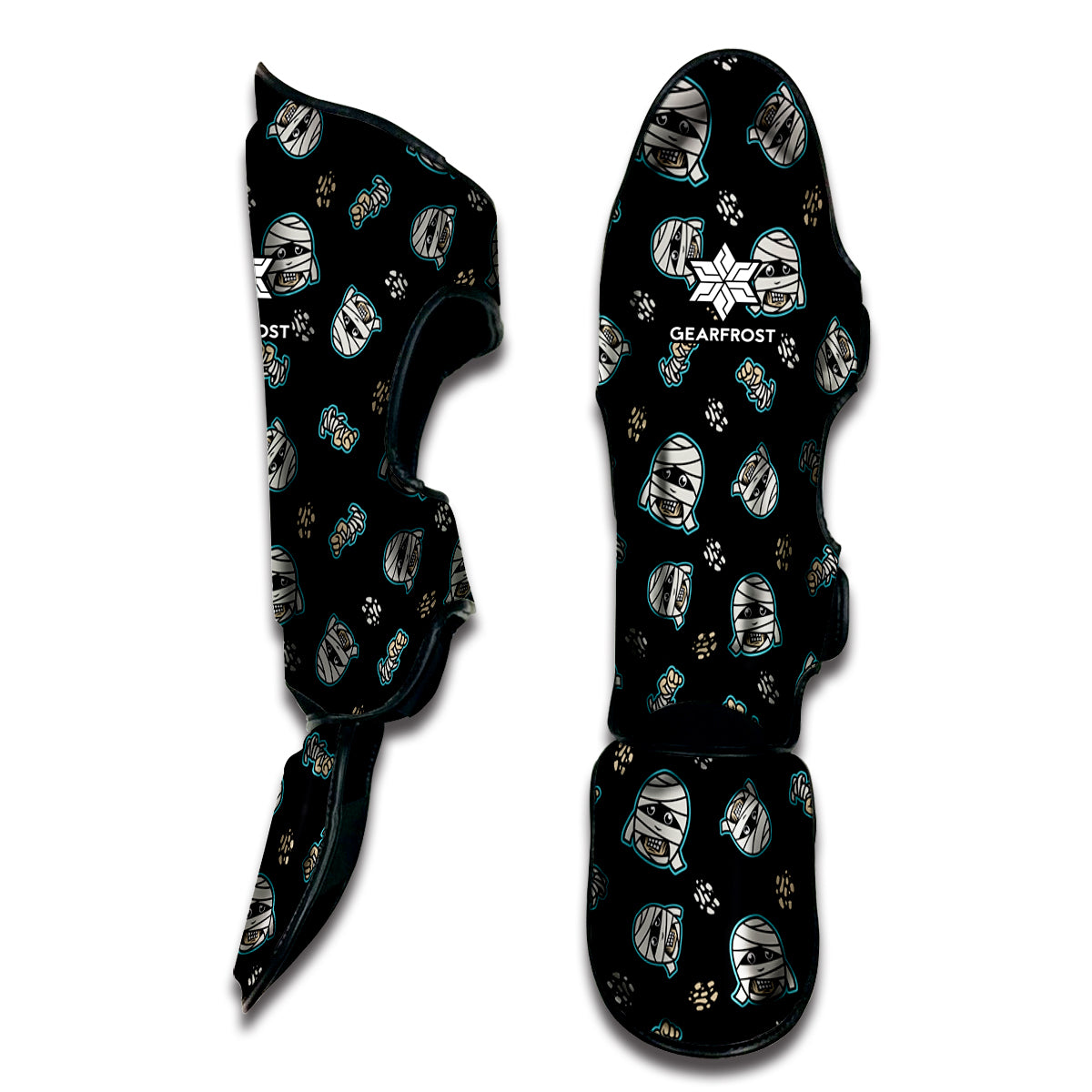 Cartoon Mummy Pattern Print Muay Thai Shin Guard
