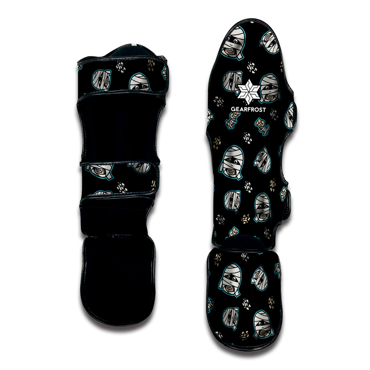 Cartoon Mummy Pattern Print Muay Thai Shin Guard