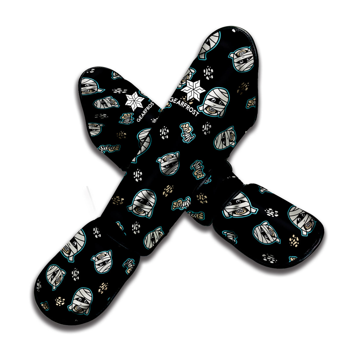 Cartoon Mummy Pattern Print Muay Thai Shin Guard