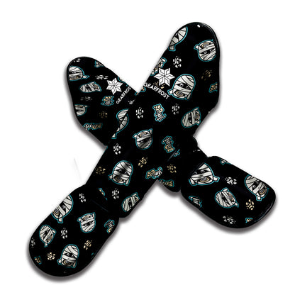 Cartoon Mummy Pattern Print Muay Thai Shin Guard