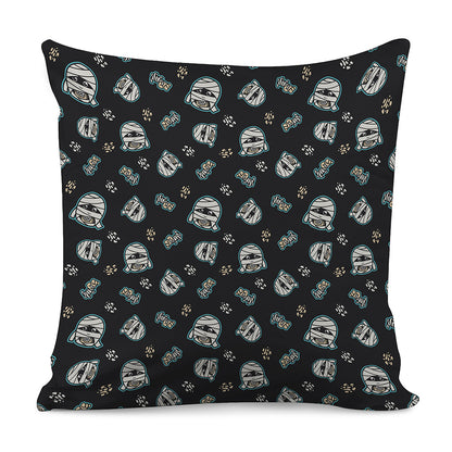 Cartoon Mummy Pattern Print Pillow Cover