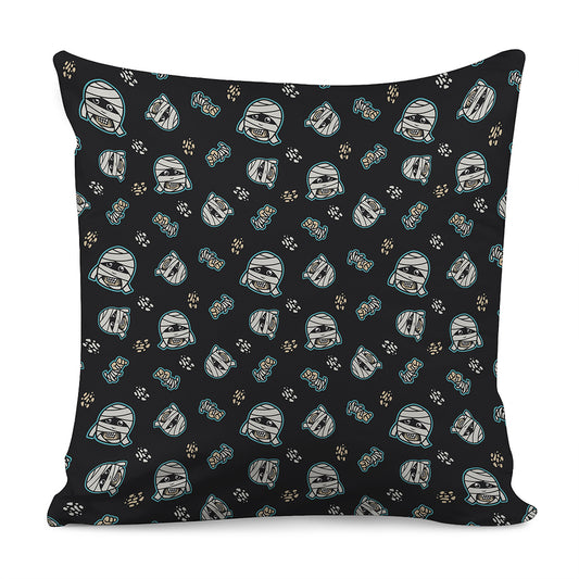 Cartoon Mummy Pattern Print Pillow Cover
