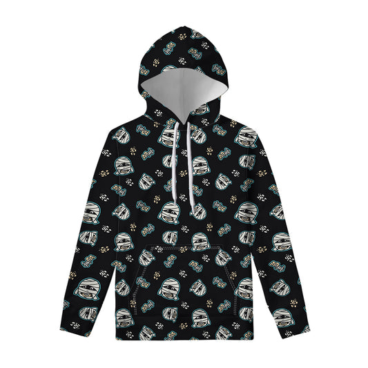 Cartoon Mummy Pattern Print Pullover Hoodie