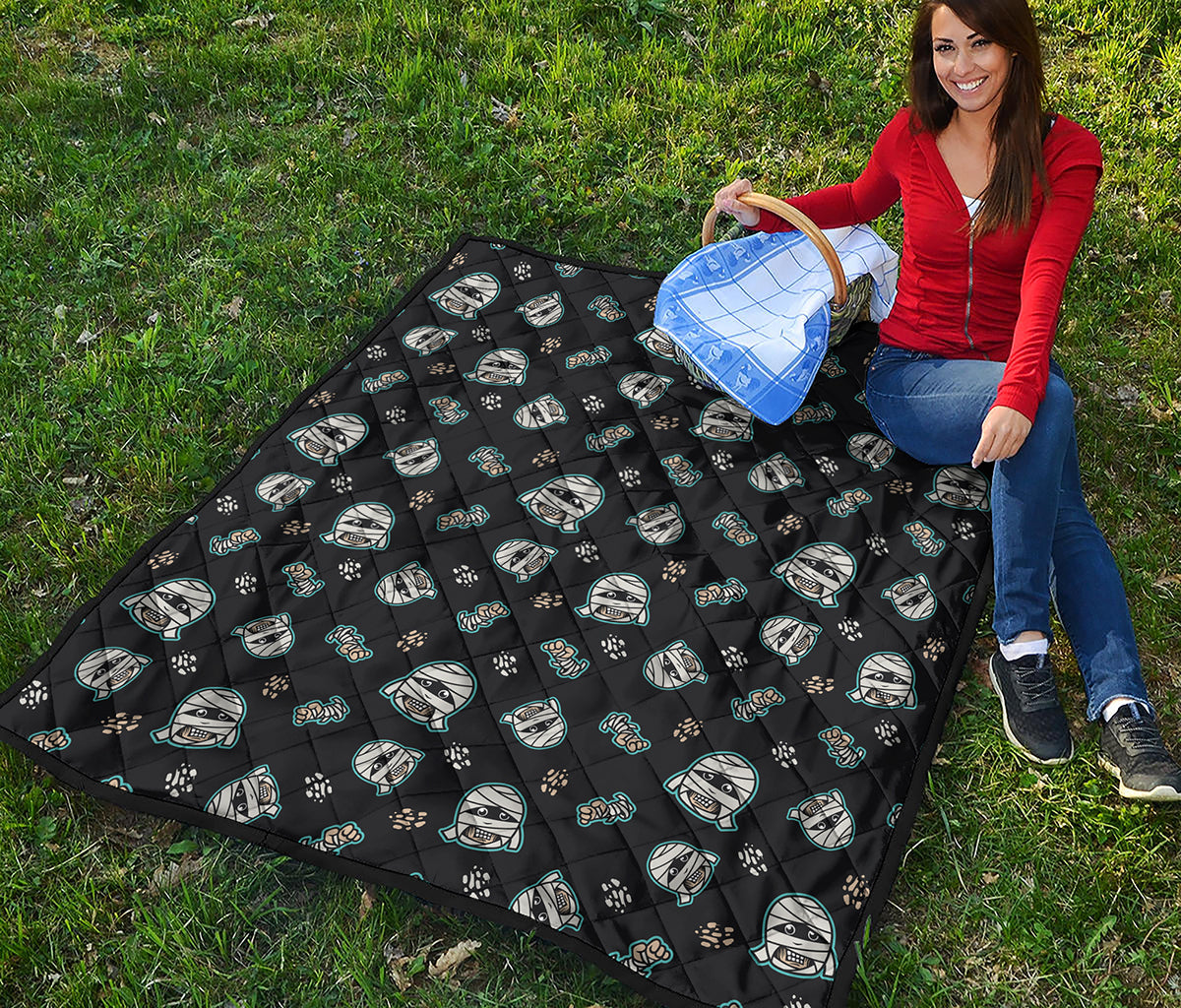 Cartoon Mummy Pattern Print Quilt