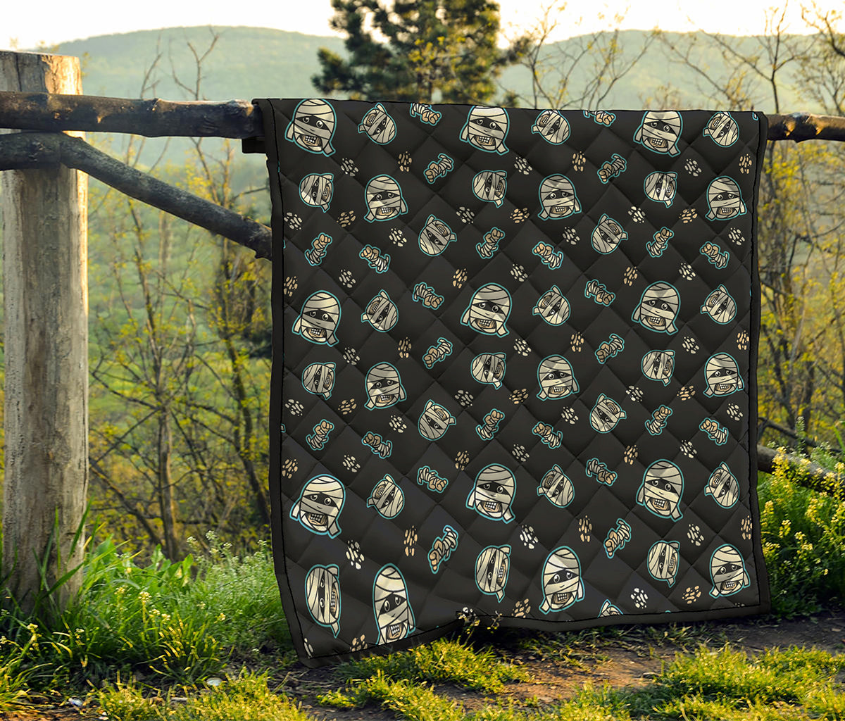 Cartoon Mummy Pattern Print Quilt