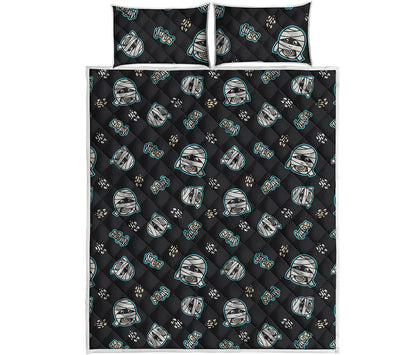 Cartoon Mummy Pattern Print Quilt Bed Set