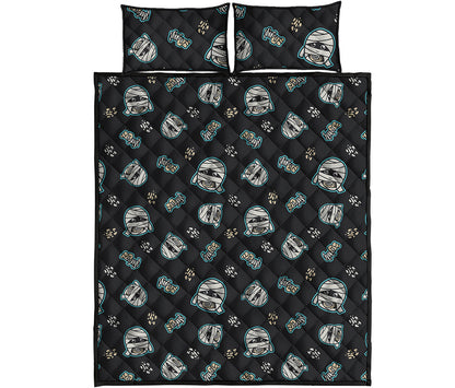 Cartoon Mummy Pattern Print Quilt Bed Set