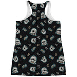 Cartoon Mummy Pattern Print Women's Racerback Tank Top