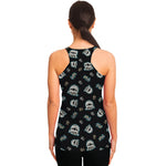 Cartoon Mummy Pattern Print Women's Racerback Tank Top