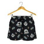 Cartoon Mummy Pattern Print Women's Shorts