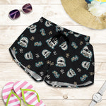 Cartoon Mummy Pattern Print Women's Shorts