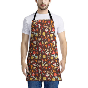 Cartoon Mushroom Pattern Print Apron