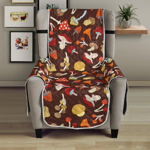 Cartoon Mushroom Pattern Print Armchair Protector