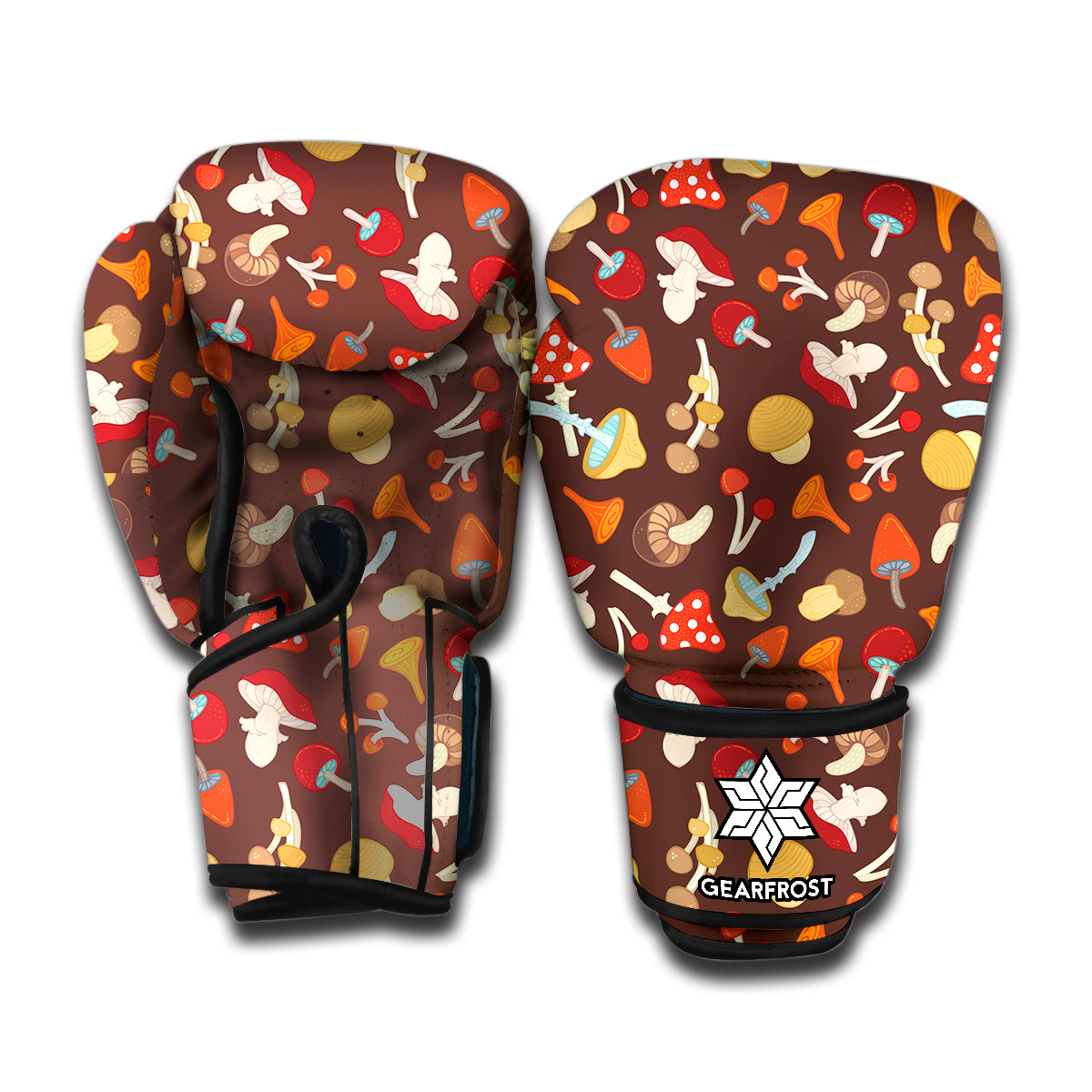 Cartoon Mushroom Pattern Print Boxing Gloves