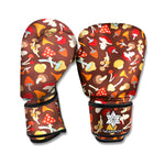 Cartoon Mushroom Pattern Print Boxing Gloves