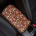 Cartoon Mushroom Pattern Print Car Center Console Cover