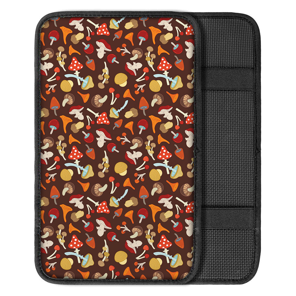 Cartoon Mushroom Pattern Print Car Center Console Cover