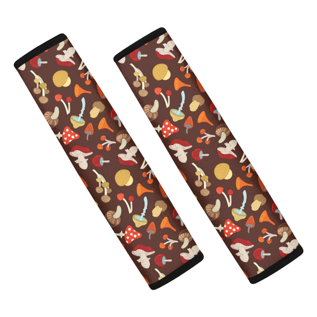 Cartoon Mushroom Pattern Print Car Seat Belt Covers