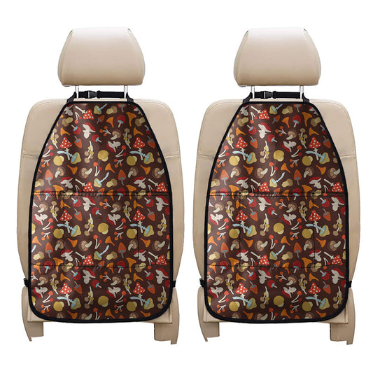 Cartoon Mushroom Pattern Print Car Seat Organizers
