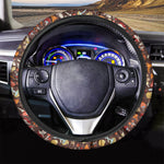 Cartoon Mushroom Pattern Print Car Steering Wheel Cover