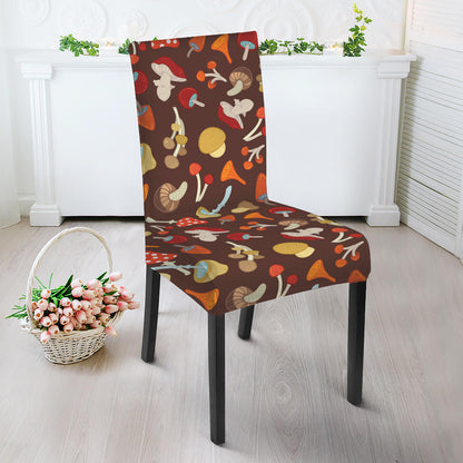 Cartoon Mushroom Pattern Print Dining Chair Slipcover