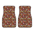 Cartoon Mushroom Pattern Print Front Car Floor Mats