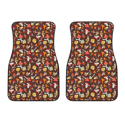 Cartoon Mushroom Pattern Print Front Car Floor Mats