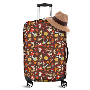 Cartoon Mushroom Pattern Print Luggage Cover