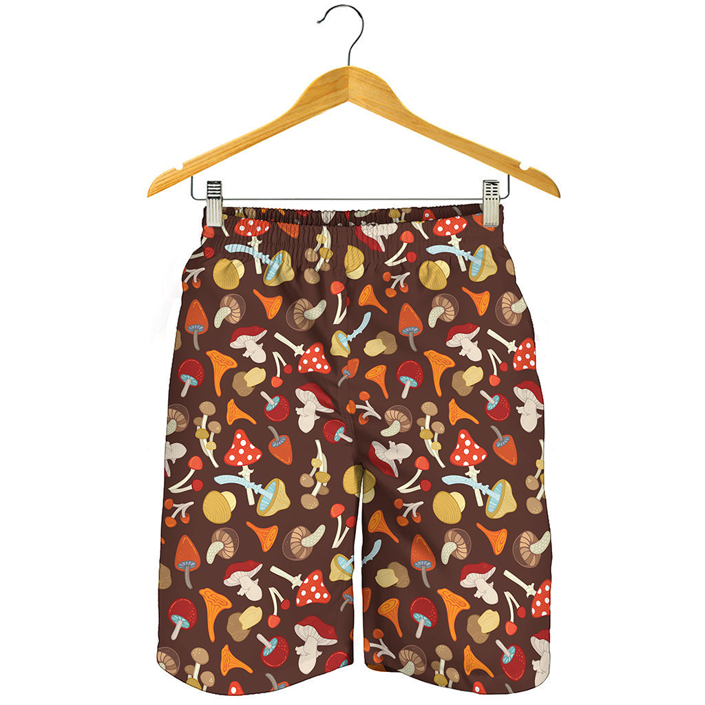 Cartoon Mushroom Pattern Print Men's Shorts