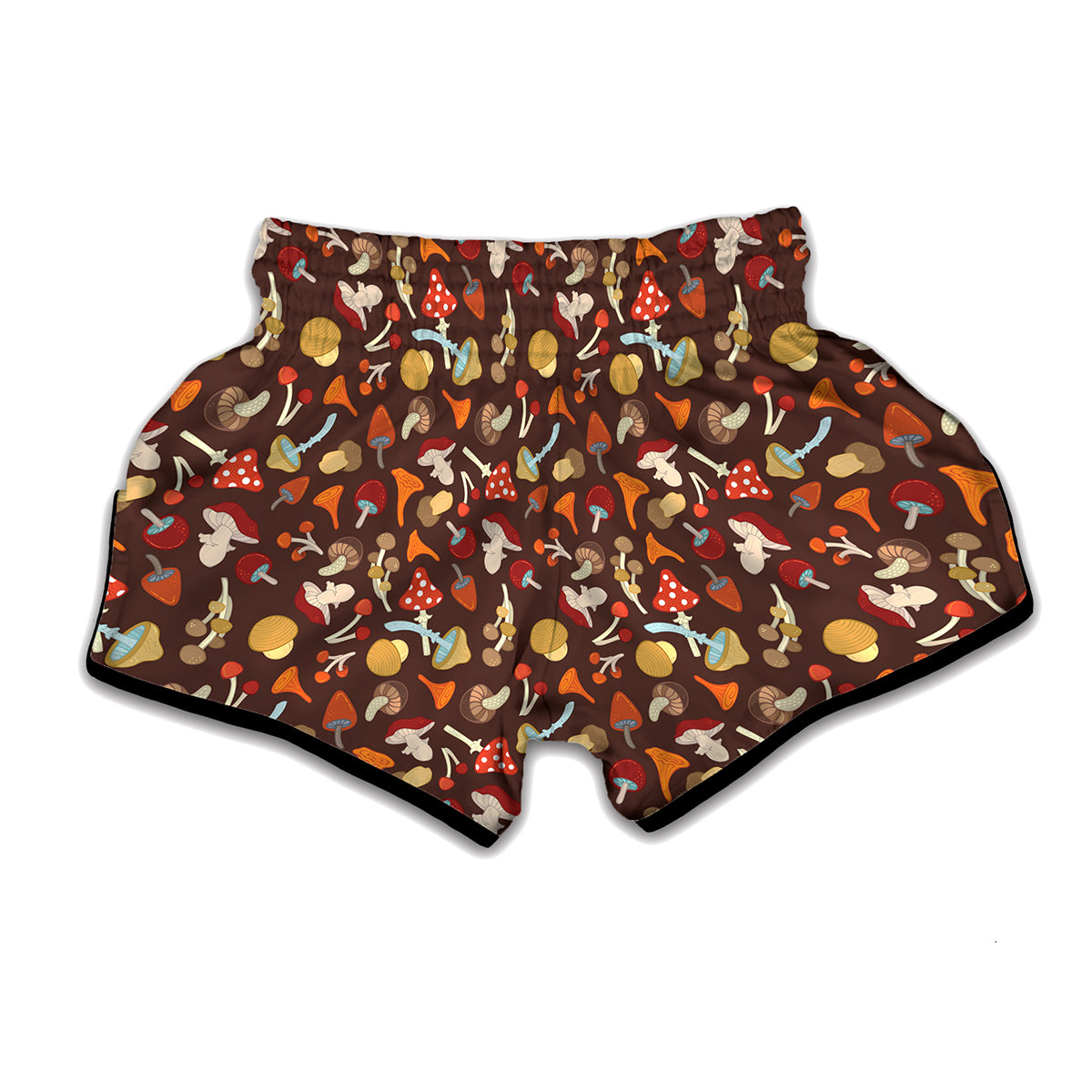 Cartoon Mushroom Pattern Print Muay Thai Boxing Shorts