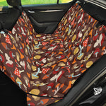 Cartoon Mushroom Pattern Print Pet Car Back Seat Cover