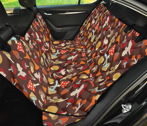 Cartoon Mushroom Pattern Print Pet Car Back Seat Cover