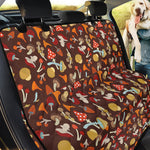 Cartoon Mushroom Pattern Print Pet Car Back Seat Cover