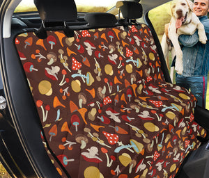 Cartoon Mushroom Pattern Print Pet Car Back Seat Cover