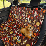 Cartoon Mushroom Pattern Print Pet Car Back Seat Cover