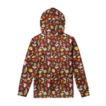 Cartoon Mushroom Pattern Print Pullover Hoodie