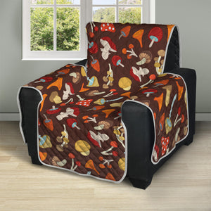 Cartoon Mushroom Pattern Print Recliner Protector