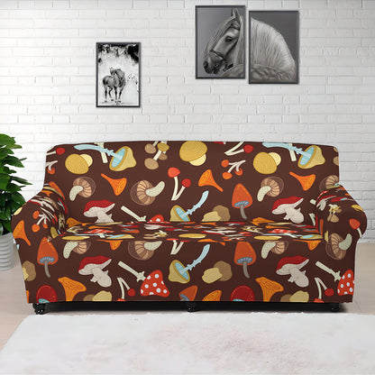Cartoon Mushroom Pattern Print Sofa Cover