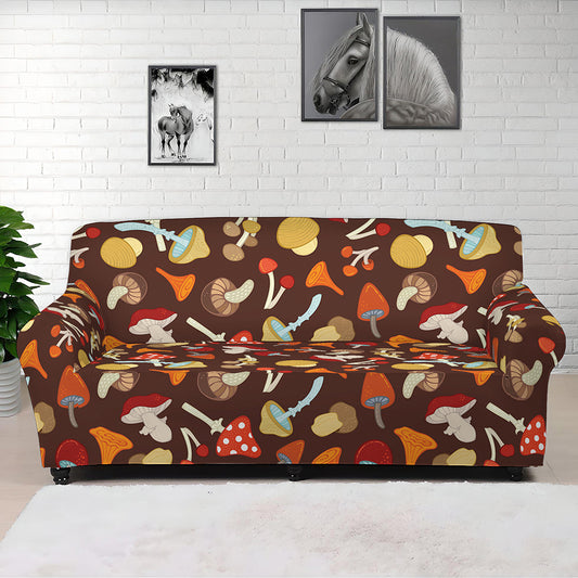 Cartoon Mushroom Pattern Print Sofa Cover