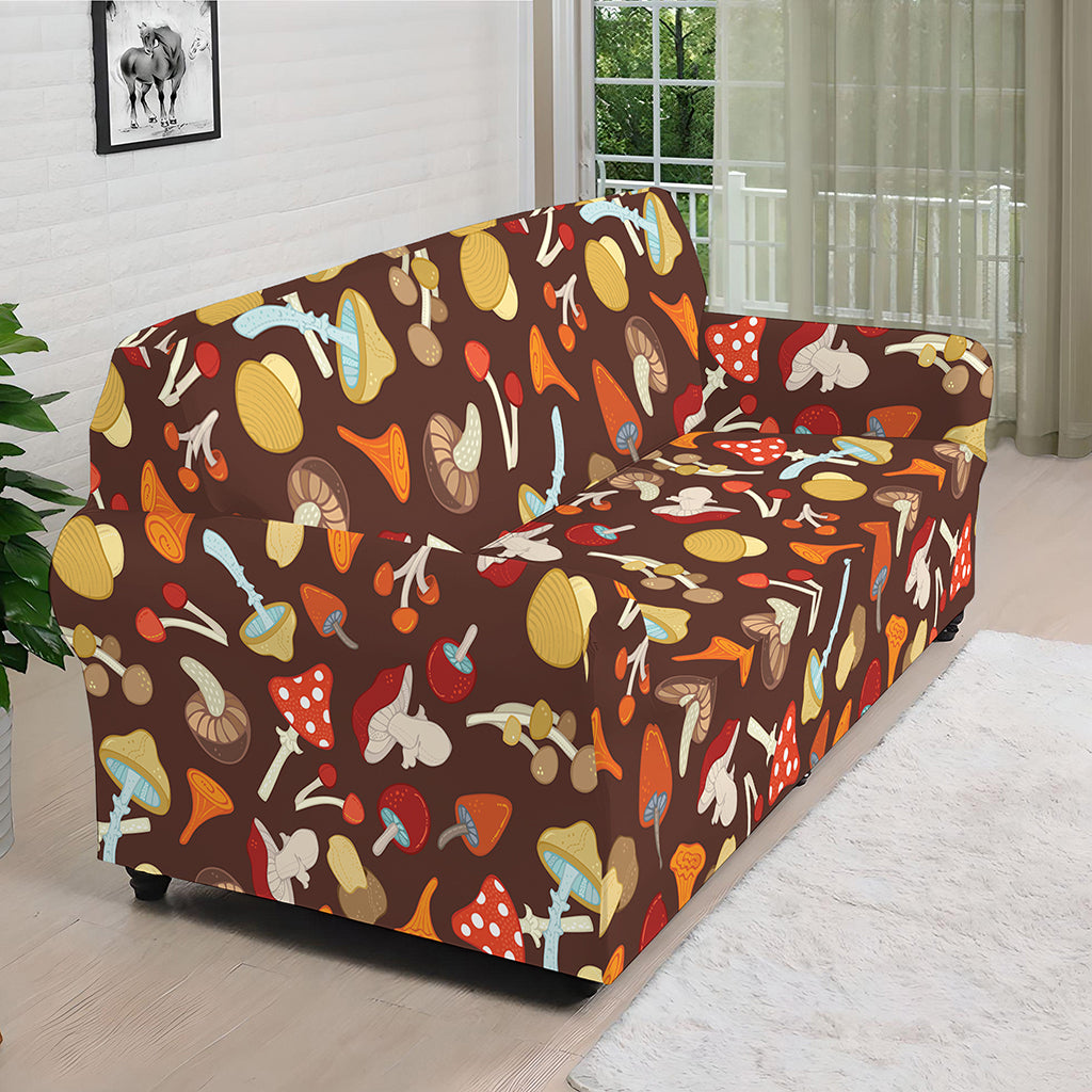 Cartoon Mushroom Pattern Print Sofa Cover