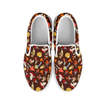 Cartoon Mushroom Pattern Print White Slip On Shoes