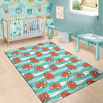 Cartoon Octopus Pattern Print Area Rug