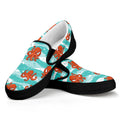 Cartoon Octopus Pattern Print Black Slip On Sneakers