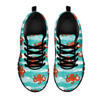 Cartoon Octopus Pattern Print Black Sneakers